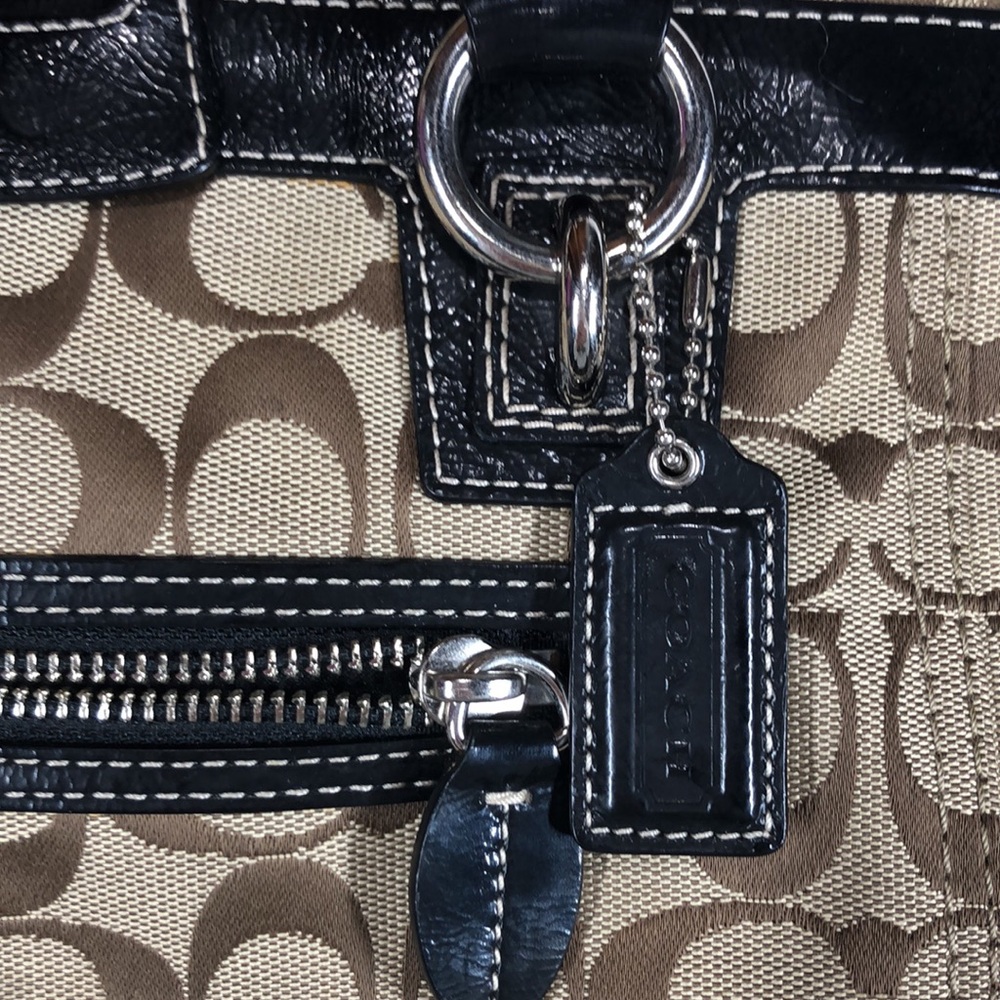 Coach brown monogram C handbag - Picture 3 of 11